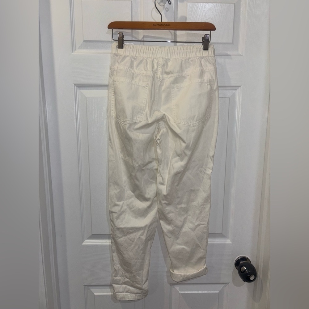 Aerie Beach Pants White linen Distressed - Picture 10 of 13